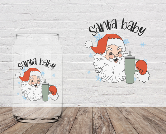 Santa Baby Tumblr 4" UV DTF