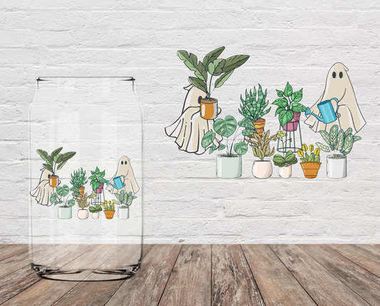 Ghost Watering Plants 4" UV DTF