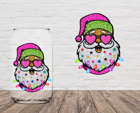 Glitter Santa 4" UV DTF