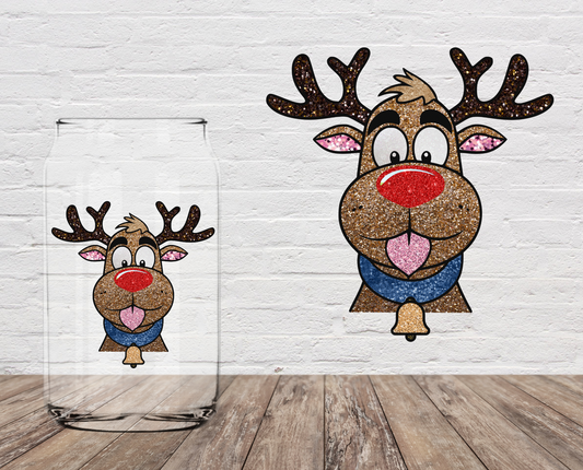 Glitter Reindeer 4" UV DTF