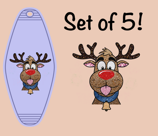 Glitter Reindeer (MOTEL KEYCHAIN)