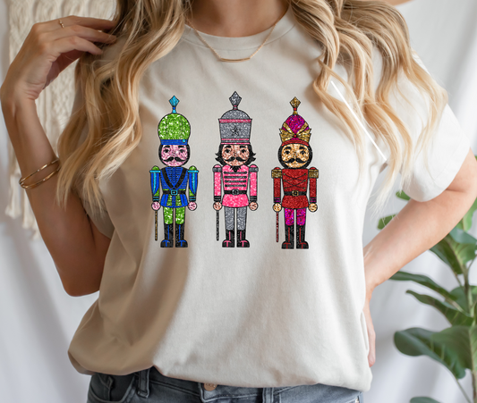 Nutcracker x3 Faux Glitter DTF