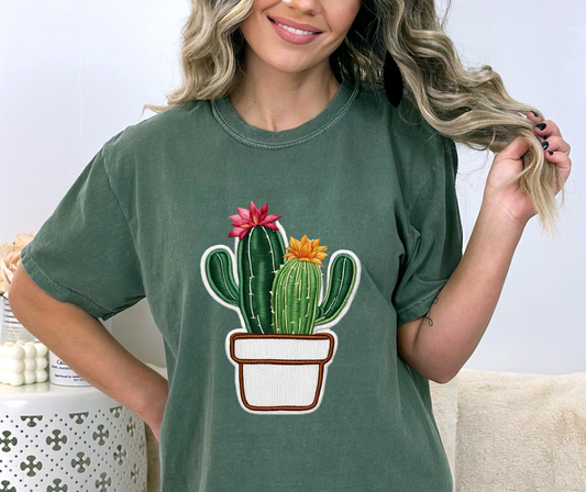 Faux Embroidery Cactus LAST CHANCE DTF