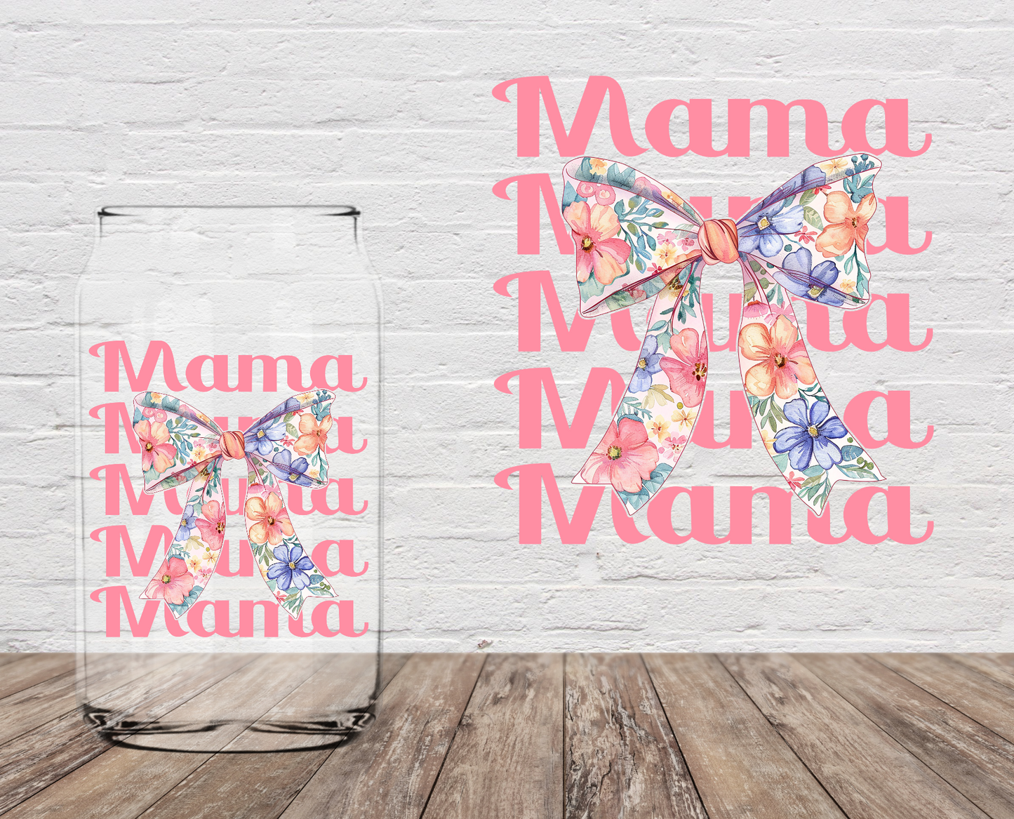 Mama 5x Bow 4" UV DTF