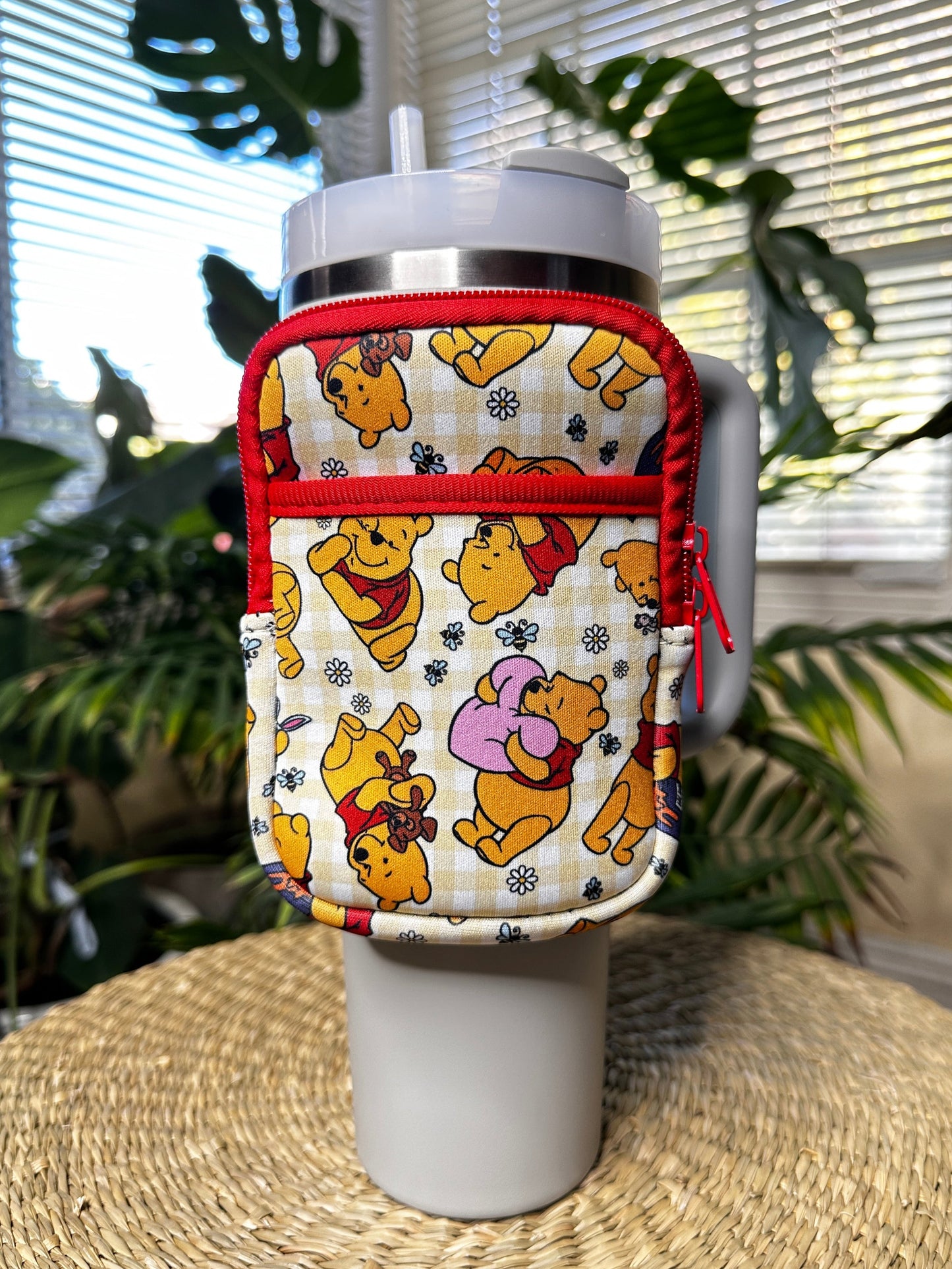 Bear Yellow Red Tumbler Bag