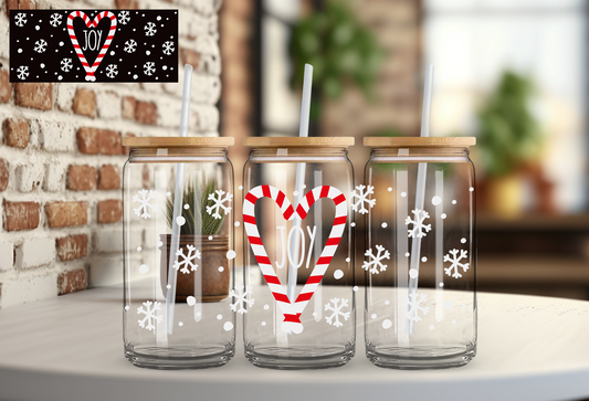 Joy Candy Cane 16oz UV DTF