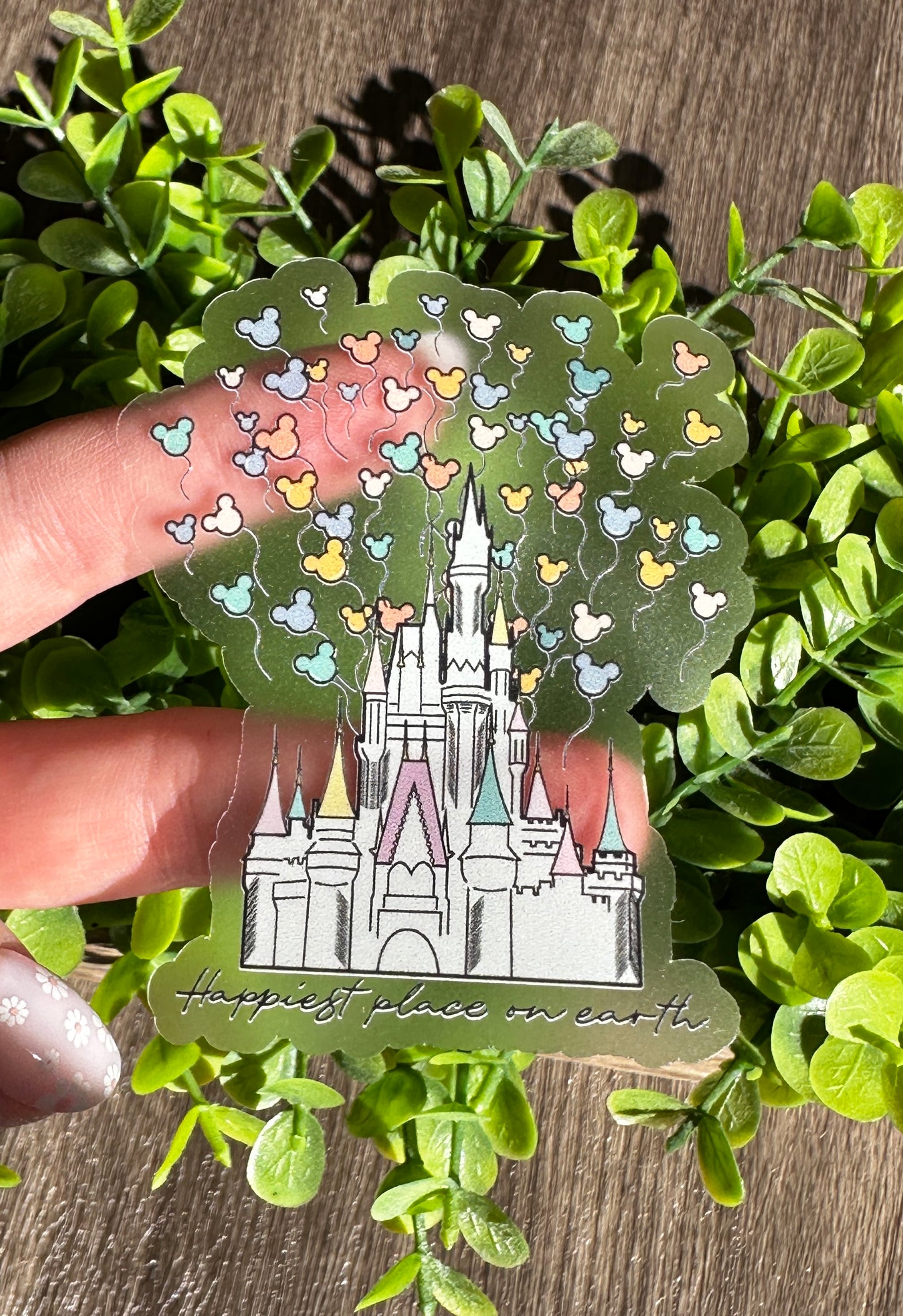 Happiest Place on Earth Clear Vinyl Sticker