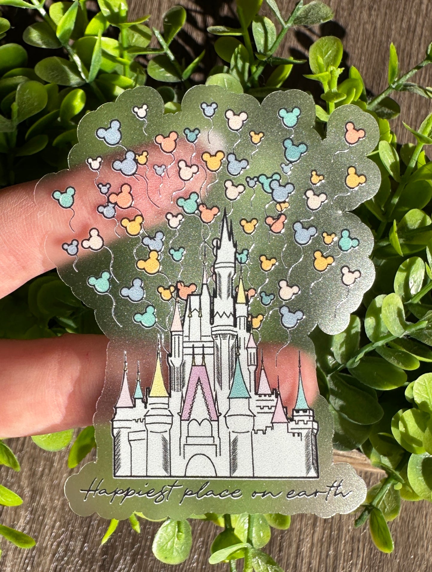 Happiest Place on Earth Clear Vinyl Sticker