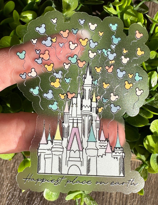 Happiest Place on Earth Clear Vinyl Sticker