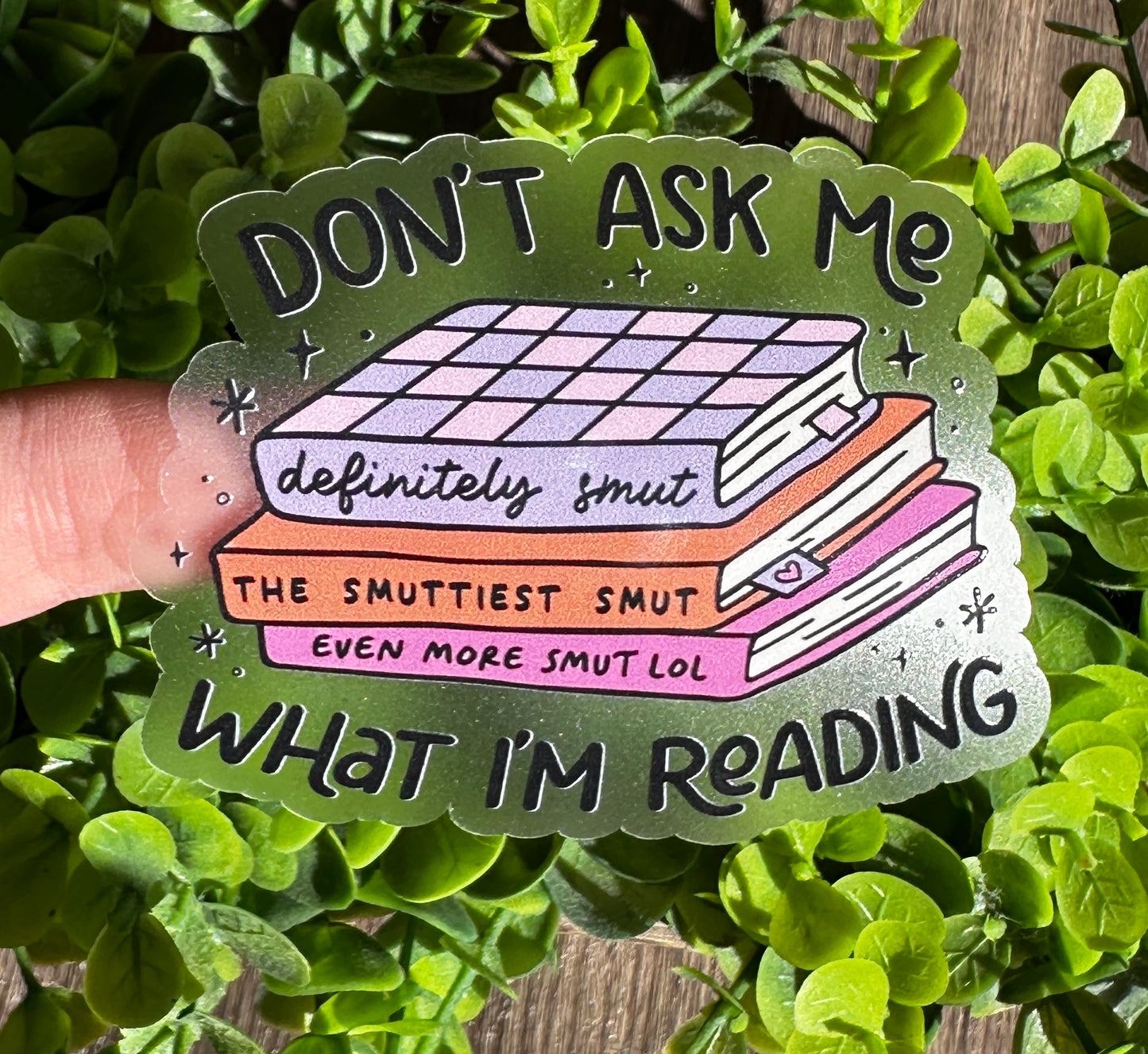 Don’t Ask Me What I’m Reading Vinyl Sticker