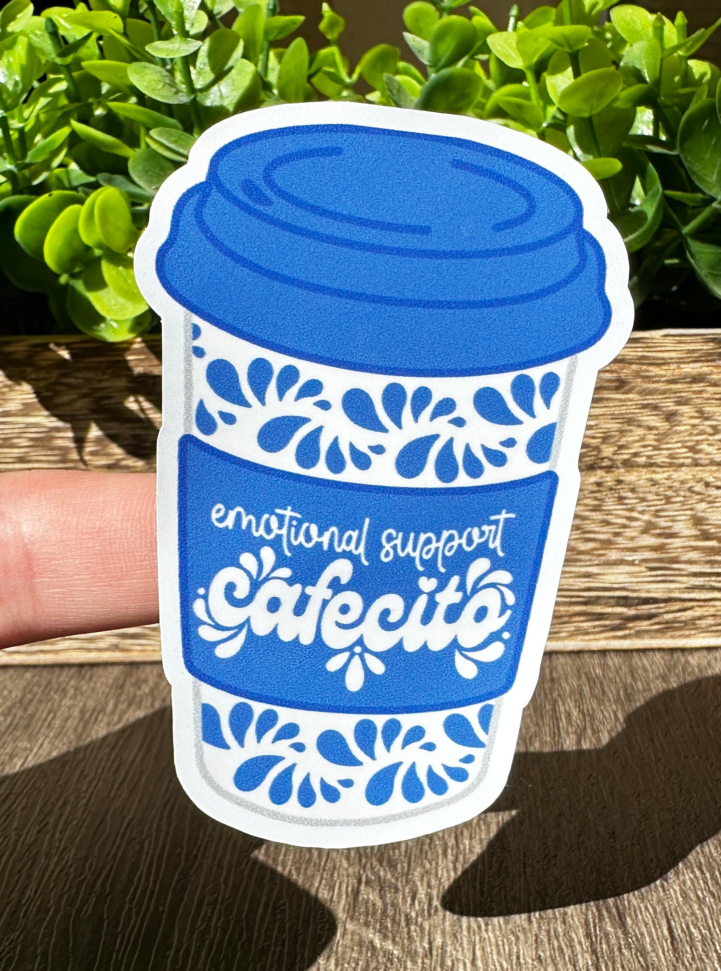 Emotional Support Cafecito Vinyl Sticker