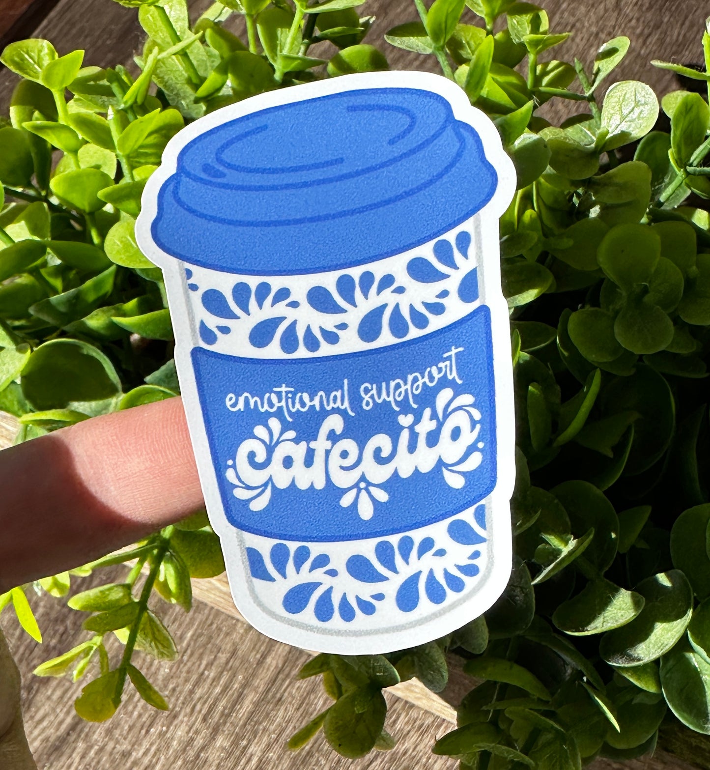 Emotional Support Cafecito Vinyl Sticker