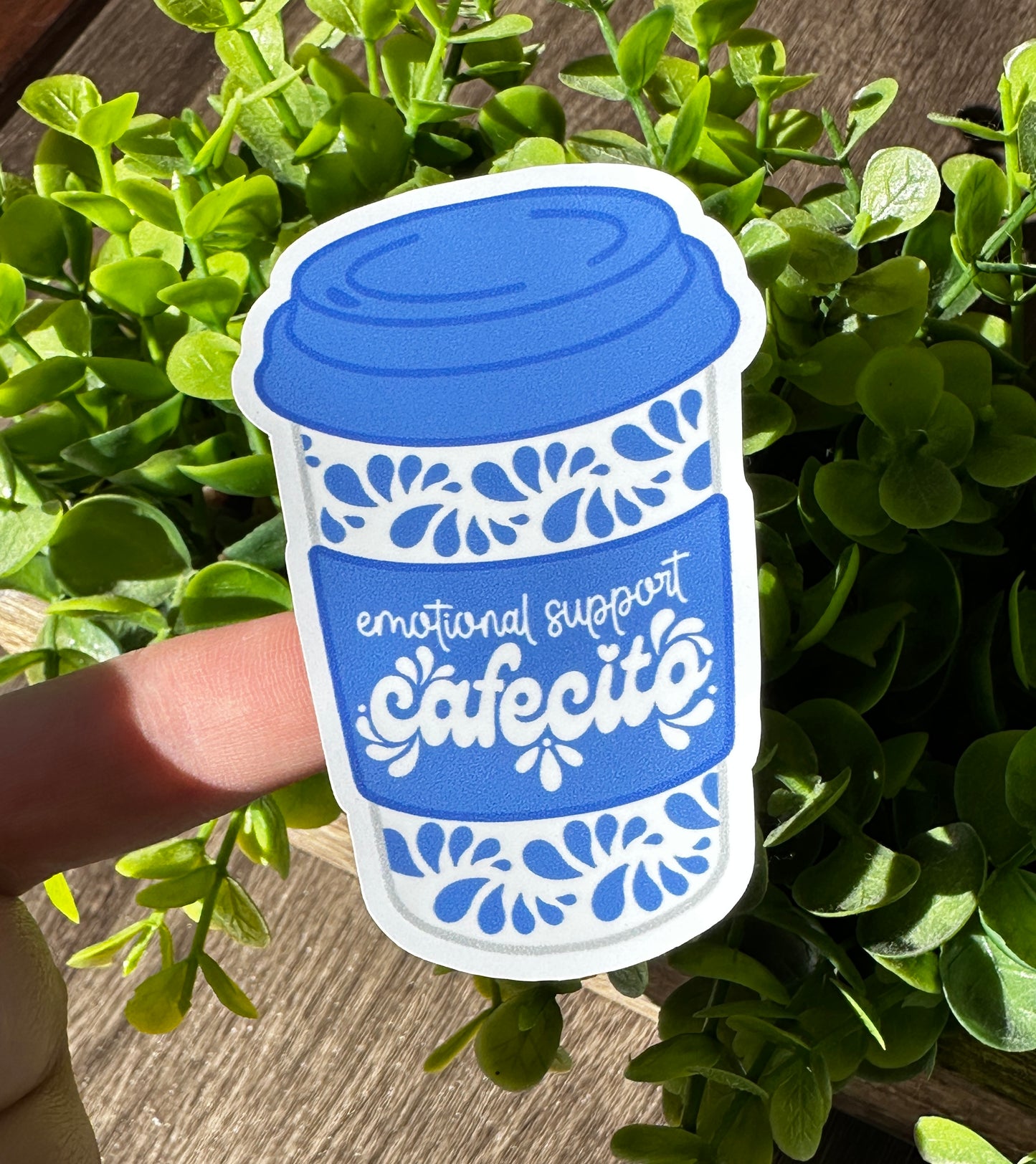 Emotional Support Cafecito Vinyl Sticker