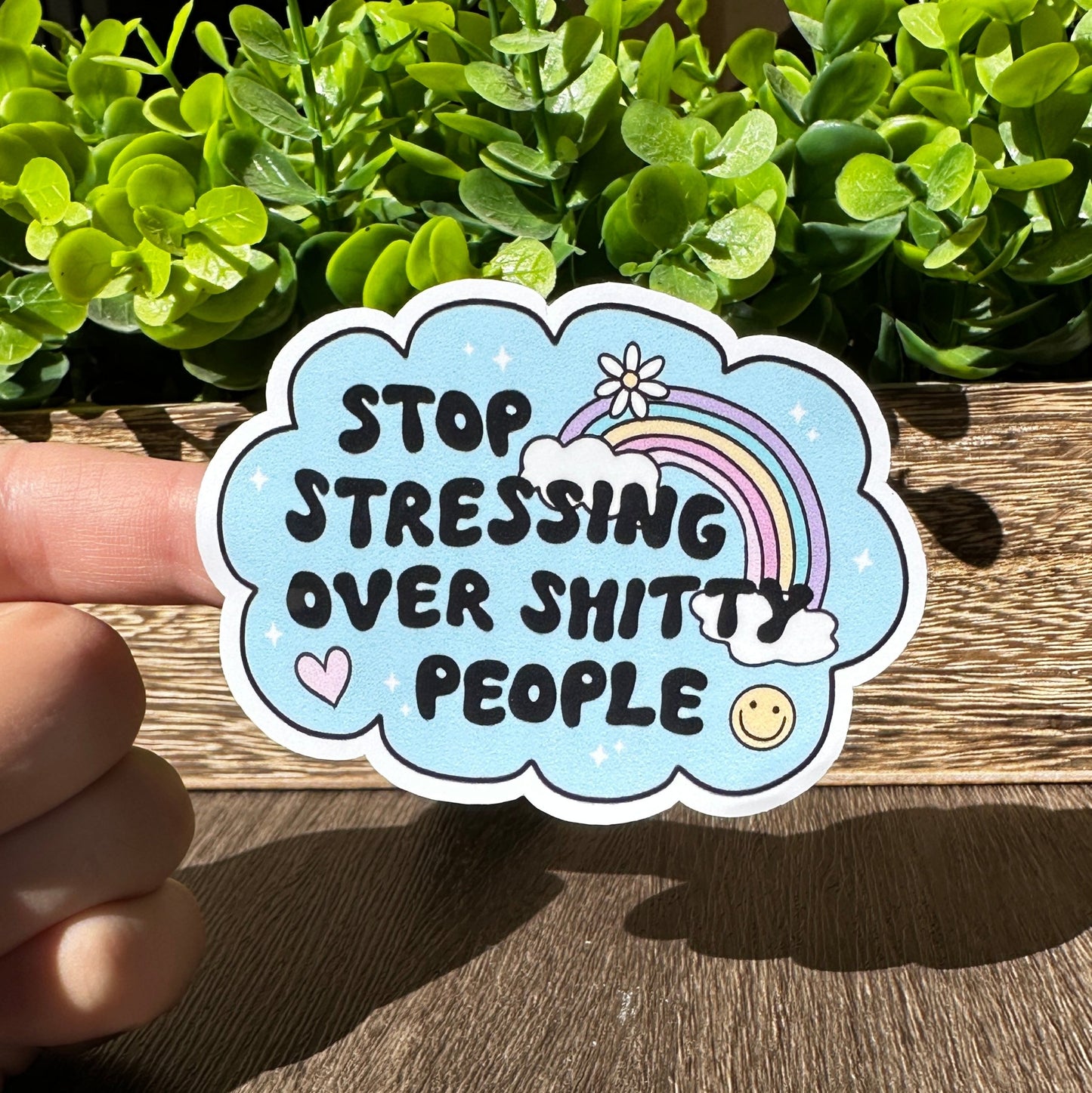 Stop Stressing Over People Vinyl Sticker