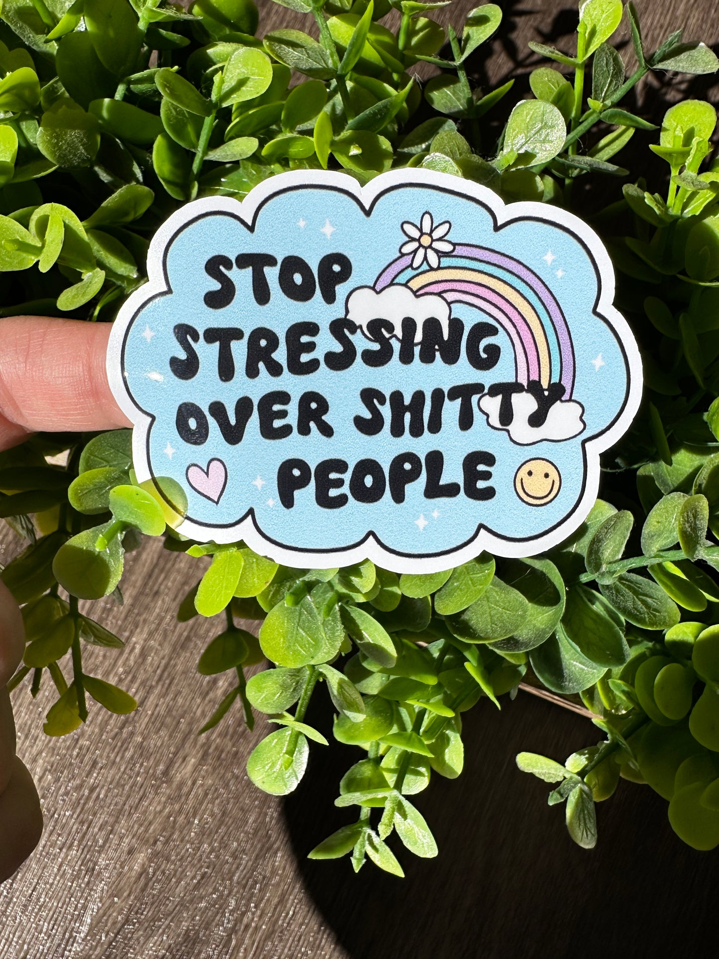 Stop Stressing Over People Vinyl Sticker