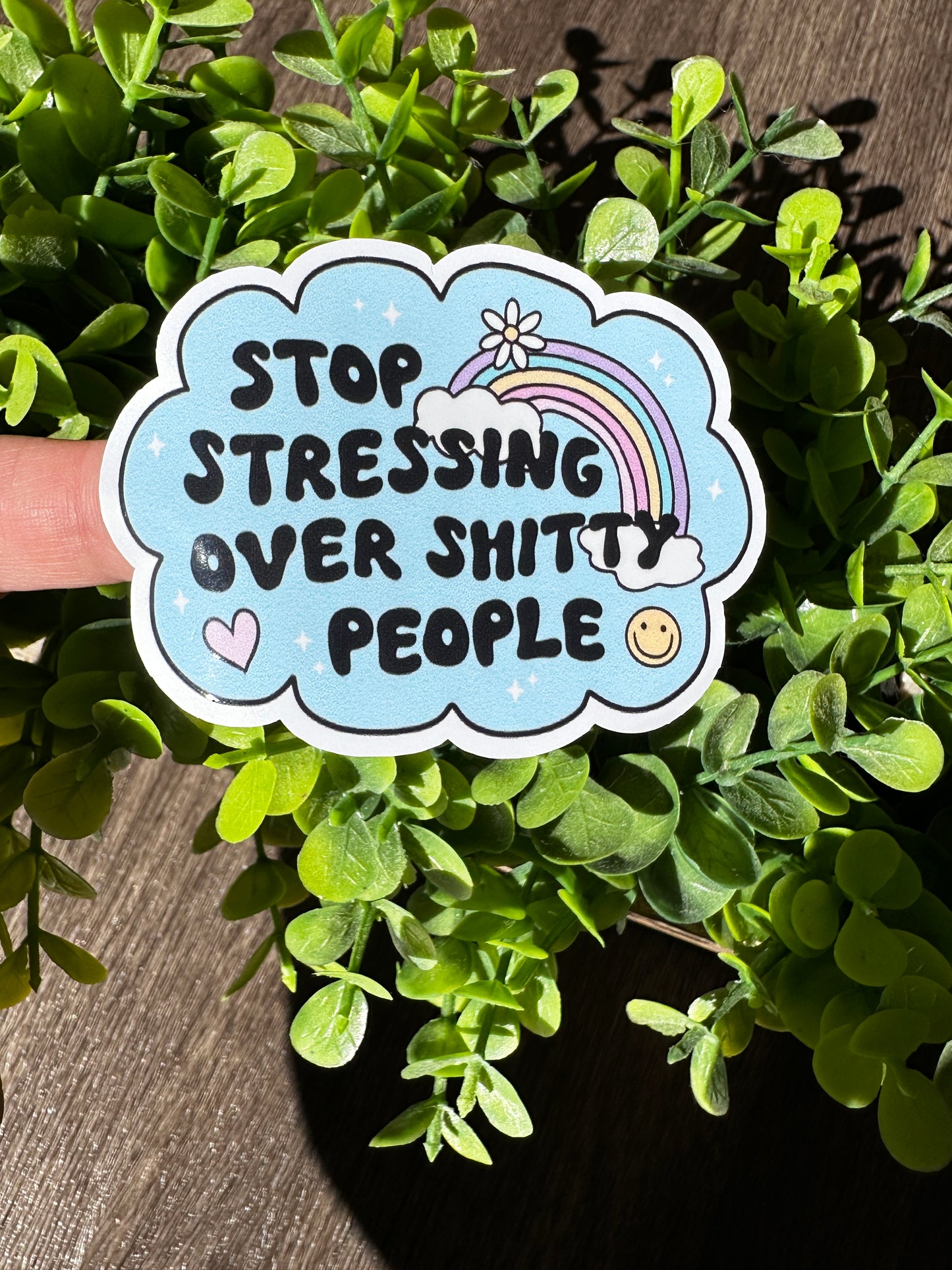 Stop Stressing Over People Vinyl Sticker