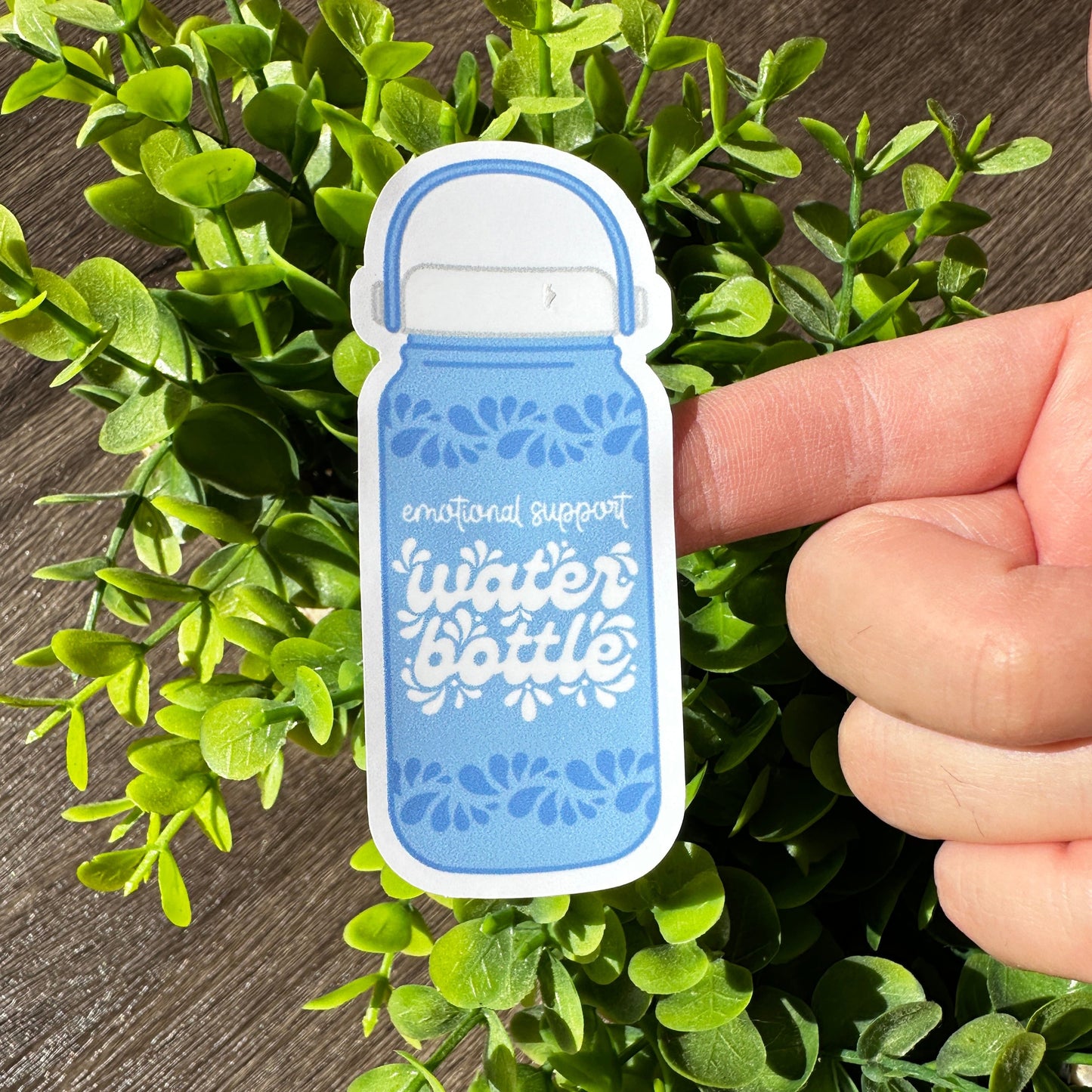 Emotional Support Water Bottle Vinyl Sticker