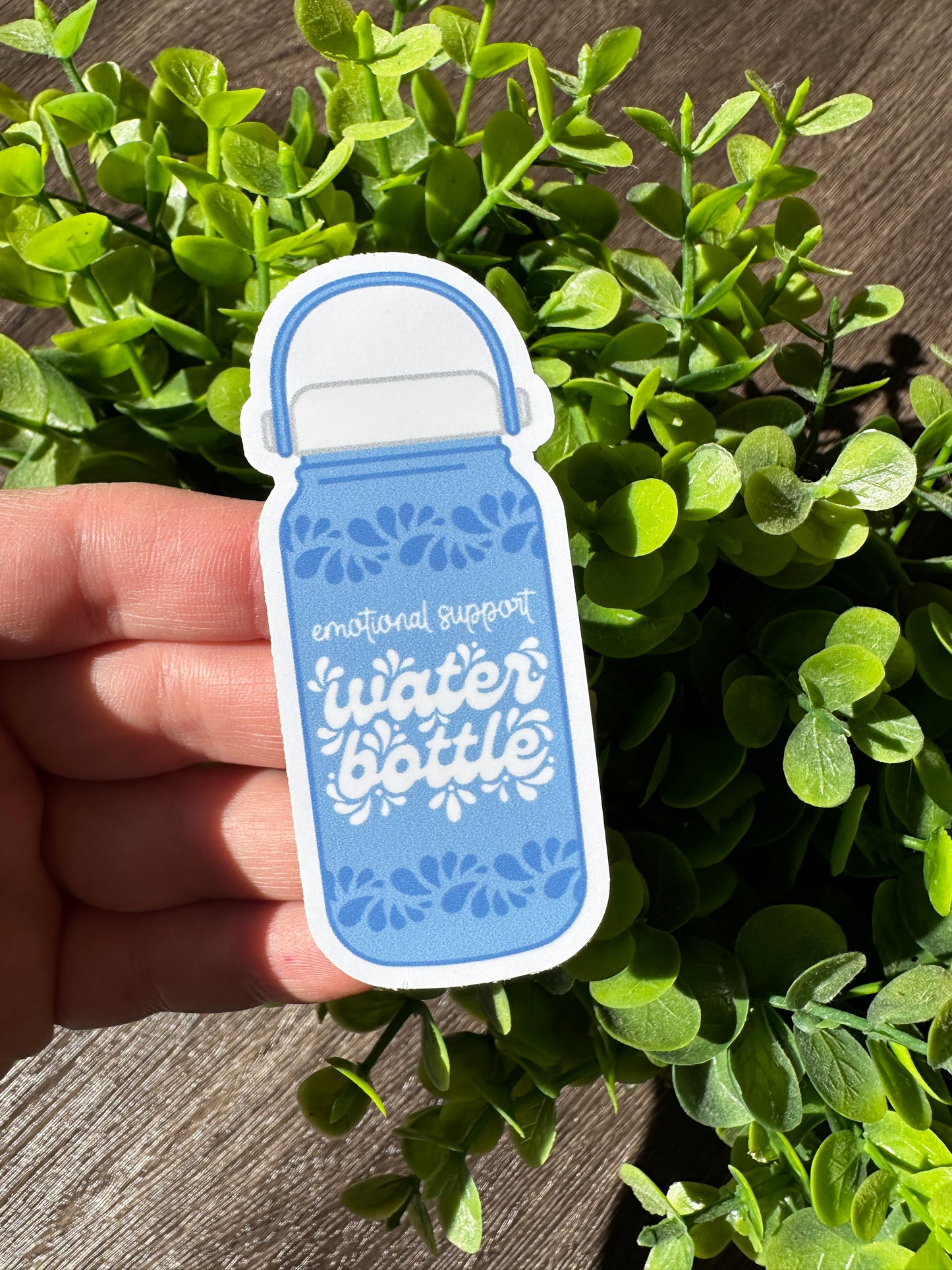 Emotional Support Water Bottle Vinyl Sticker