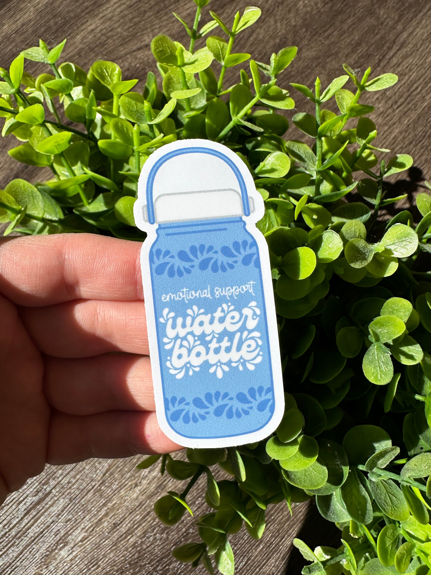 Emotional Support Water Bottle Vinyl Sticker