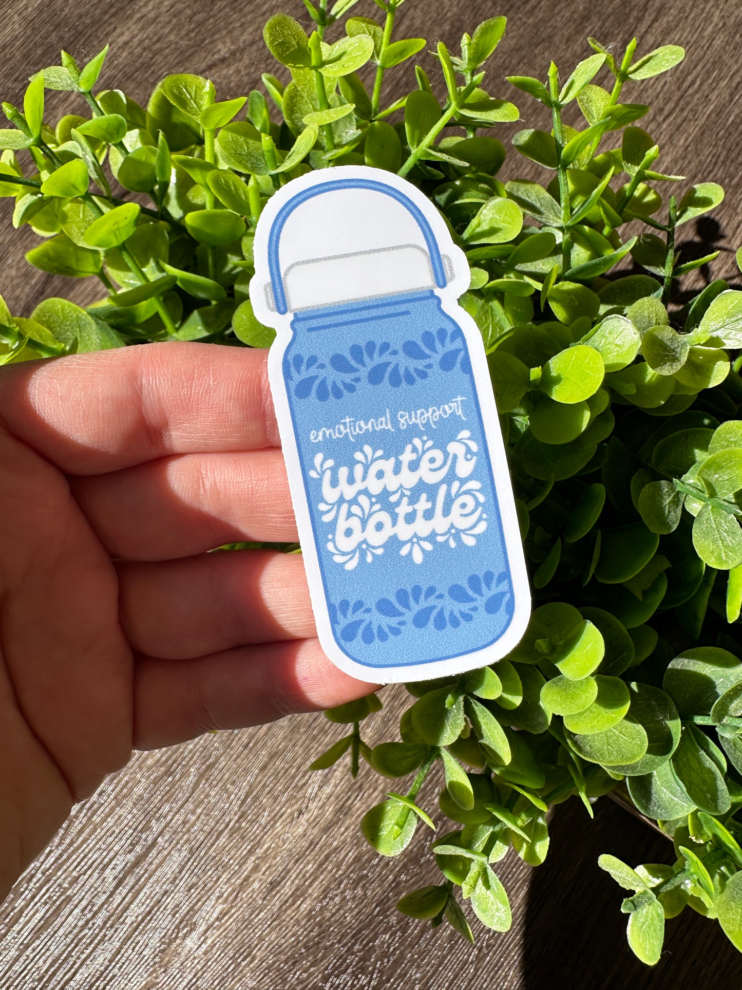 Emotional Support Water Bottle Vinyl Sticker