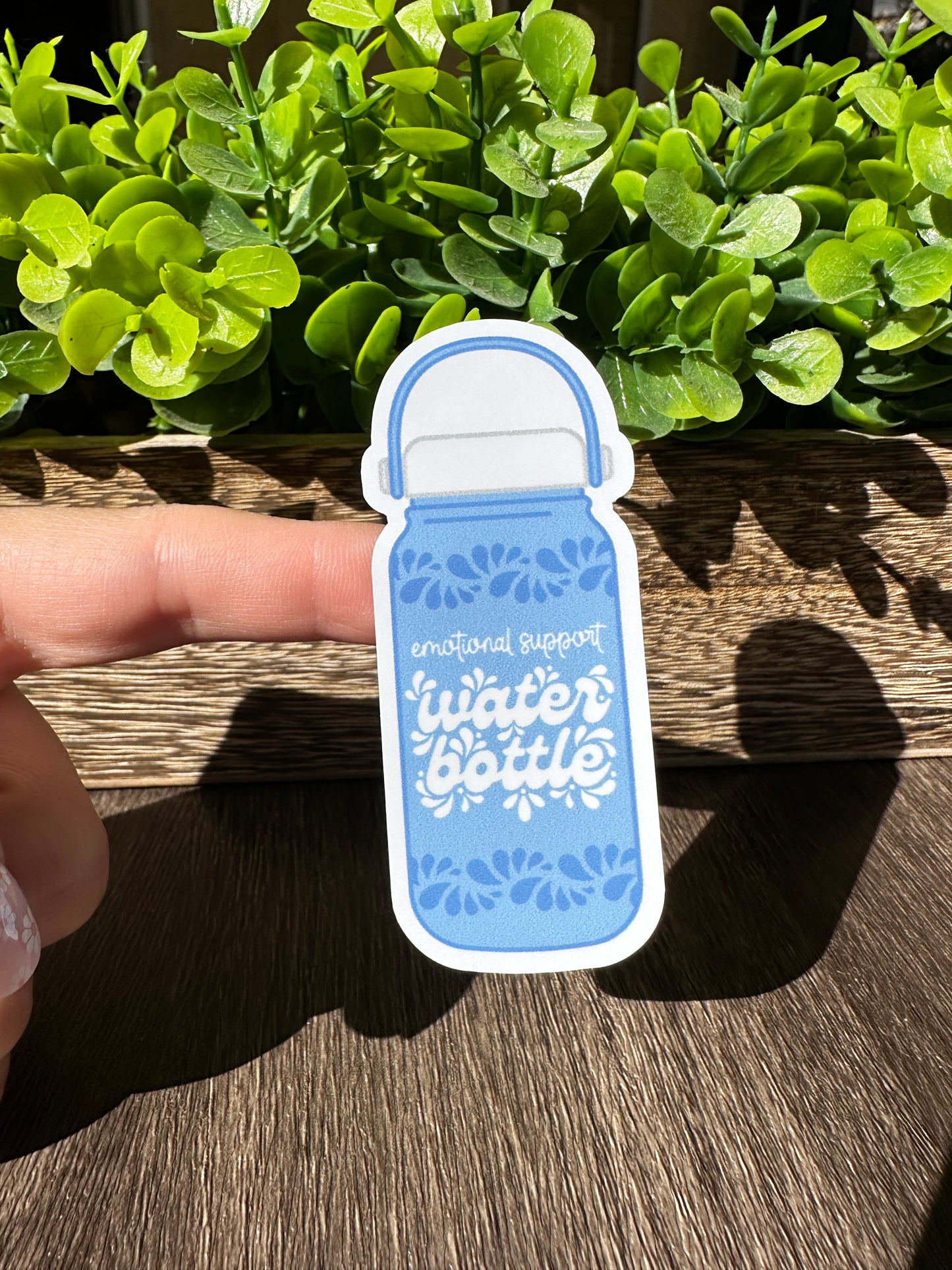 Emotional Support Water Bottle Vinyl Sticker