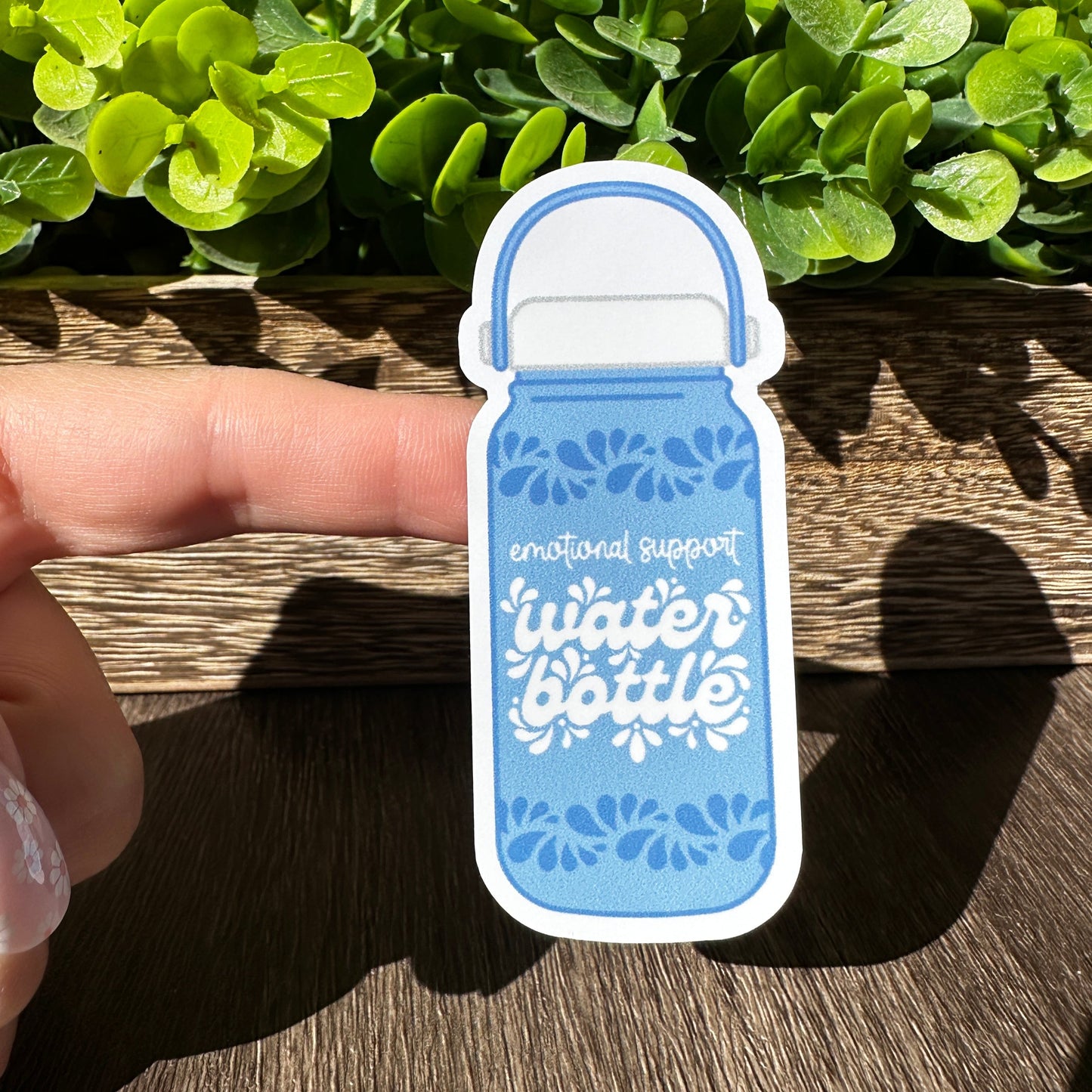 Emotional Support Water Bottle Vinyl Sticker