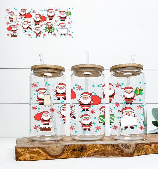 Santa & Gifts 16oz UV DTF