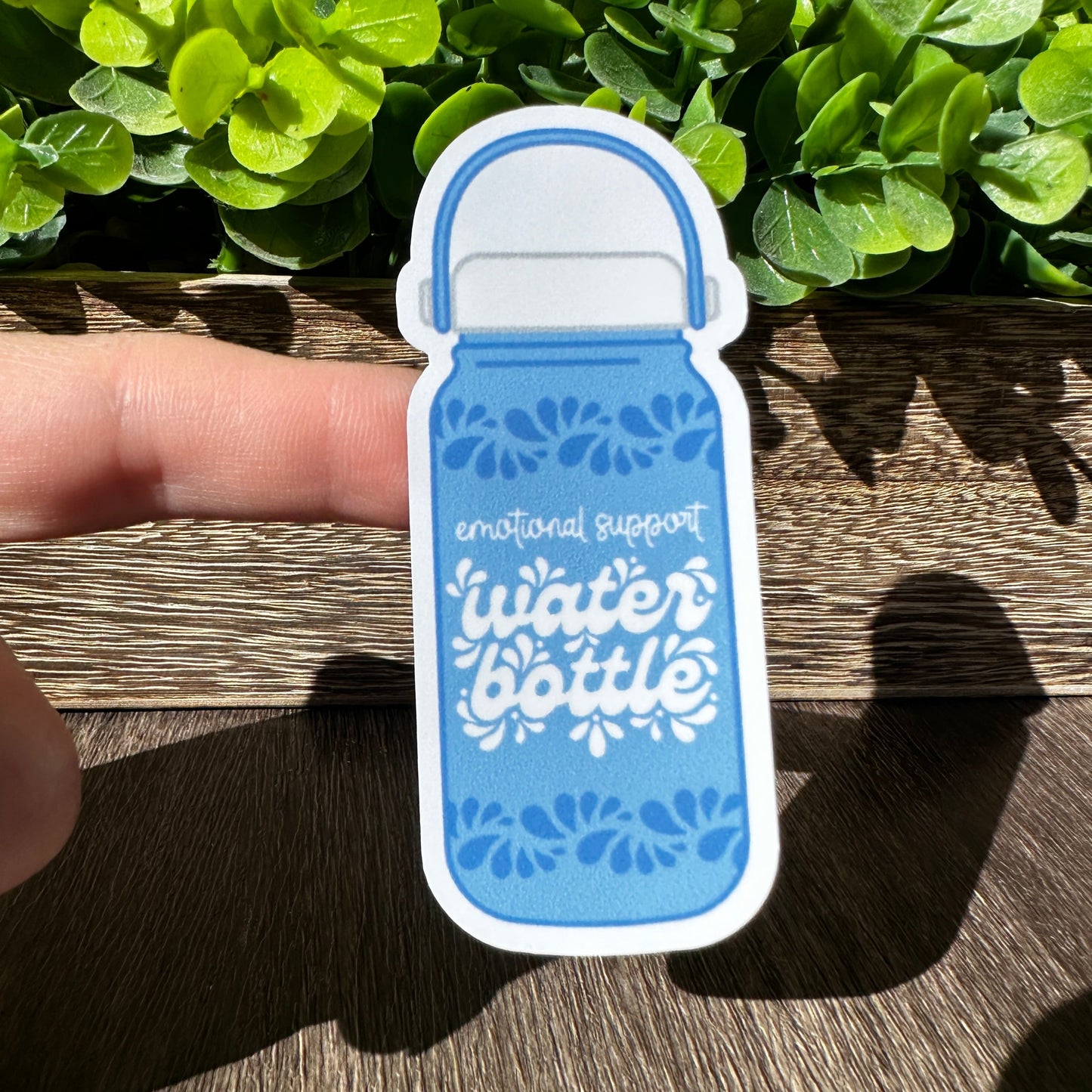 Emotional Support Water Bottle Vinyl Sticker