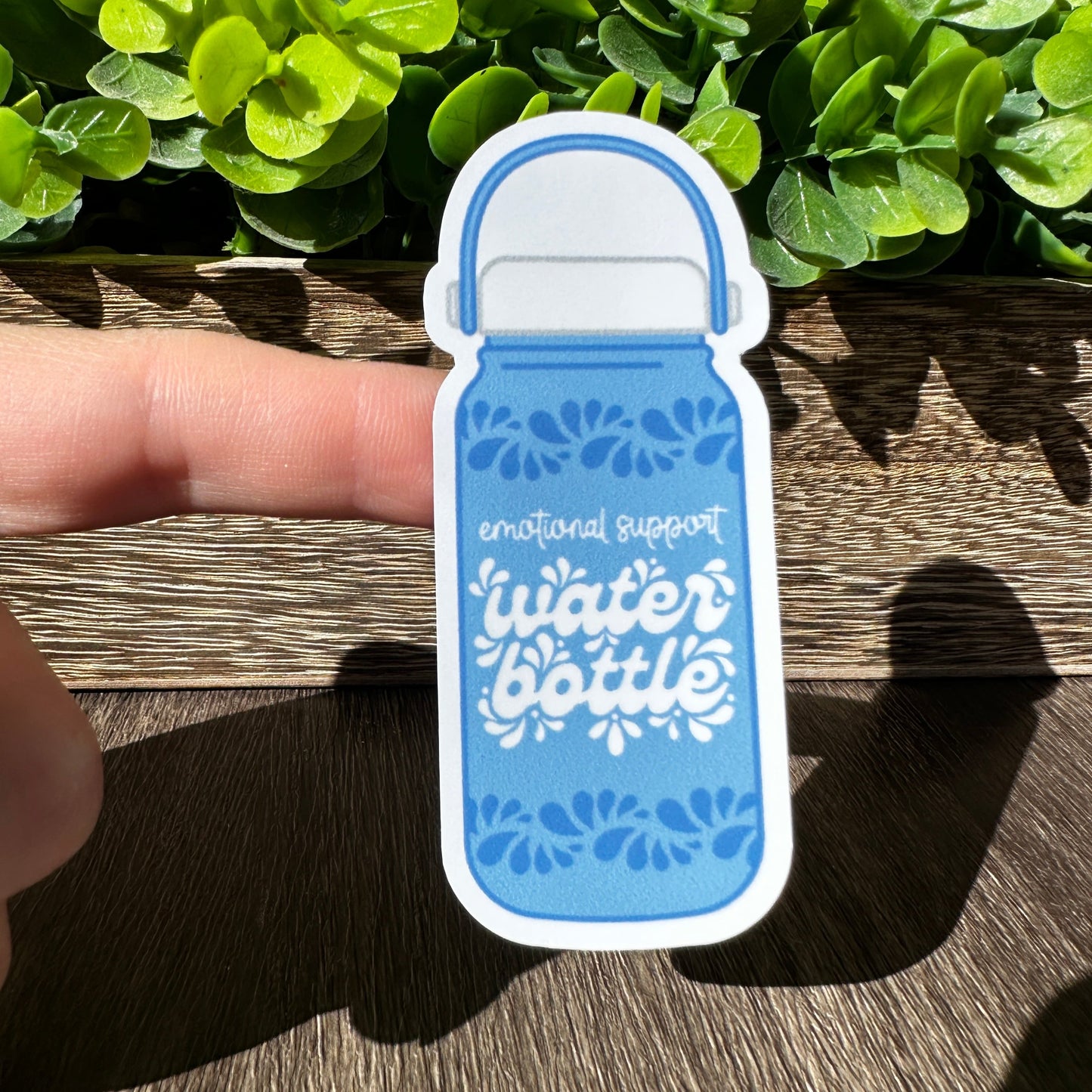 Emotional Support Water Bottle Vinyl Sticker