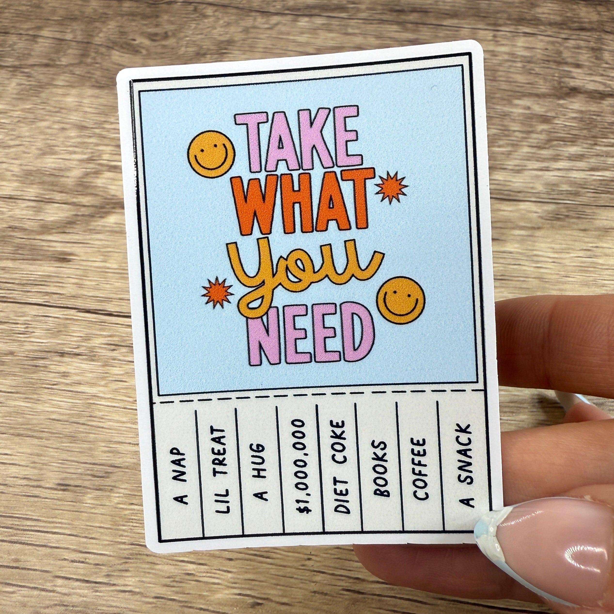 Take What You Need White Vinyl Sticker 3