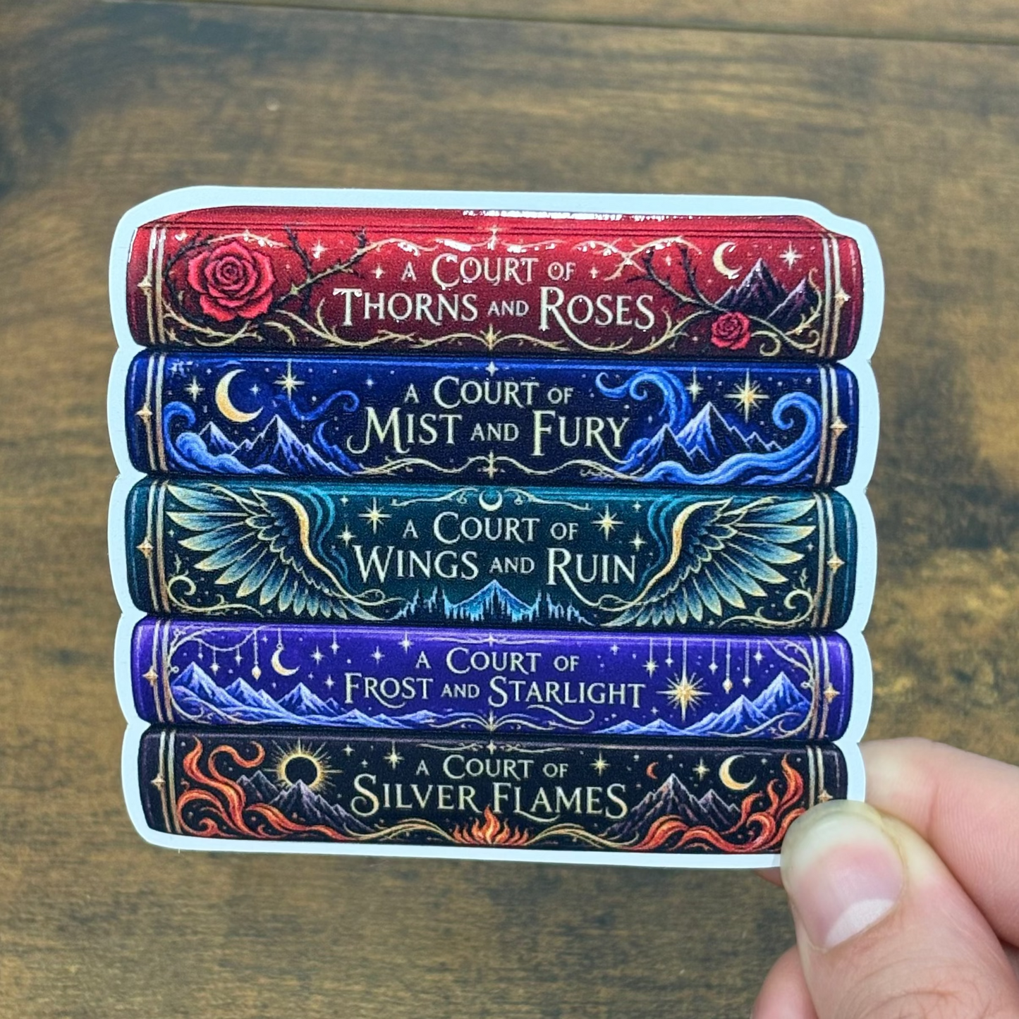 A Court Books White Vinyl Stickers