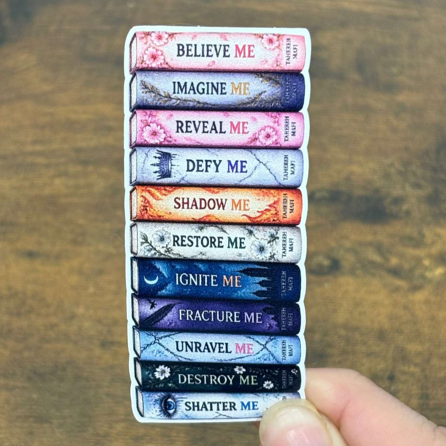 Shatter Books White Vinyl Stickers