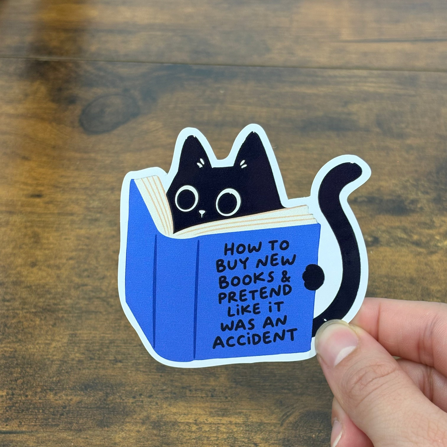 How to Buy New Books White Vinyl Stickers