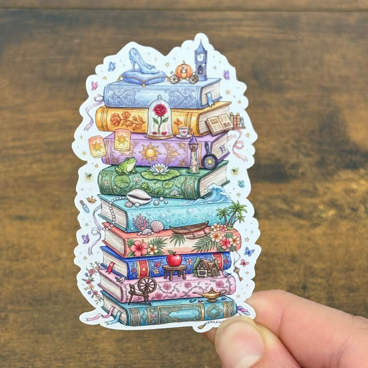 Princess Books White Vinyl Stickers