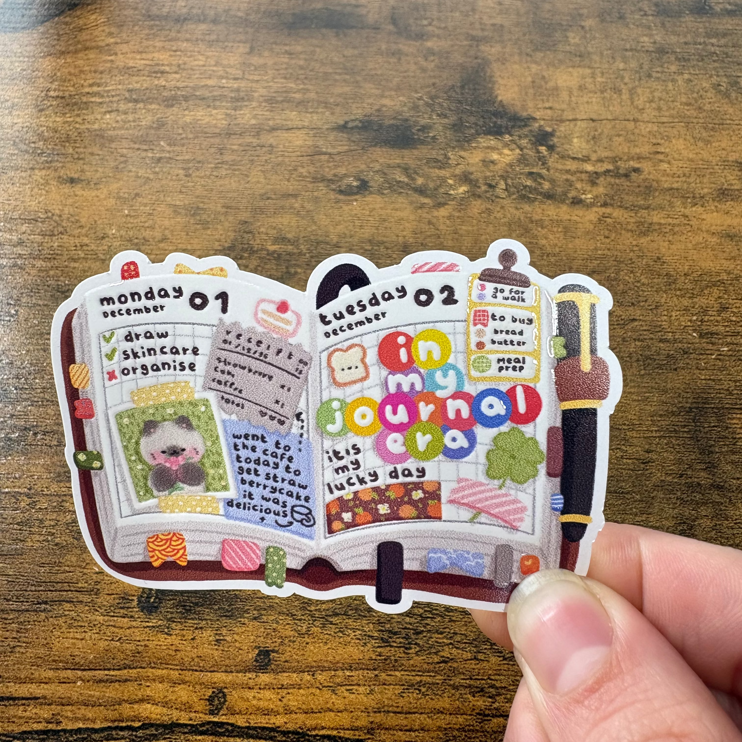 In My Journal Era White Vinyl Stickers