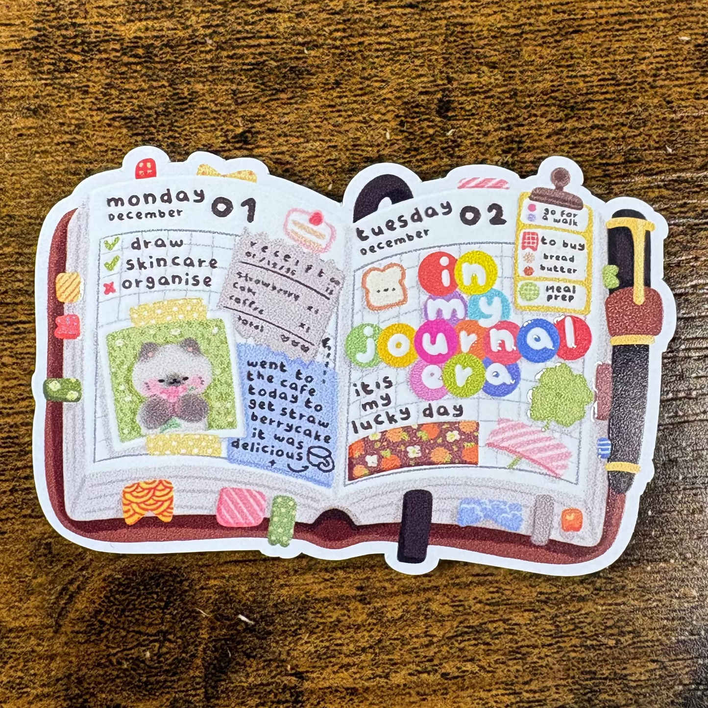 In My Journal Era White Vinyl Stickers