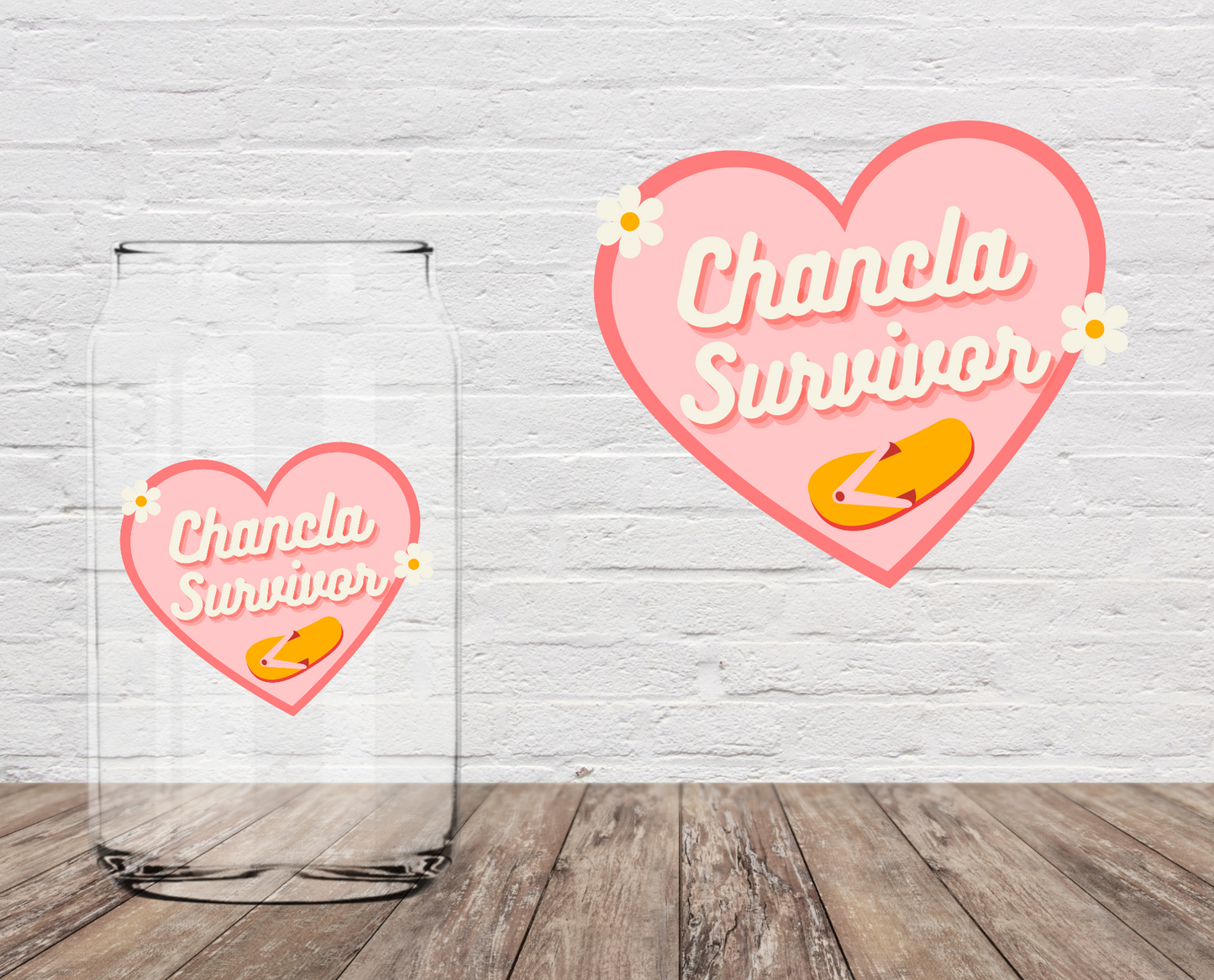Chancla Survivor 4" UV DTF