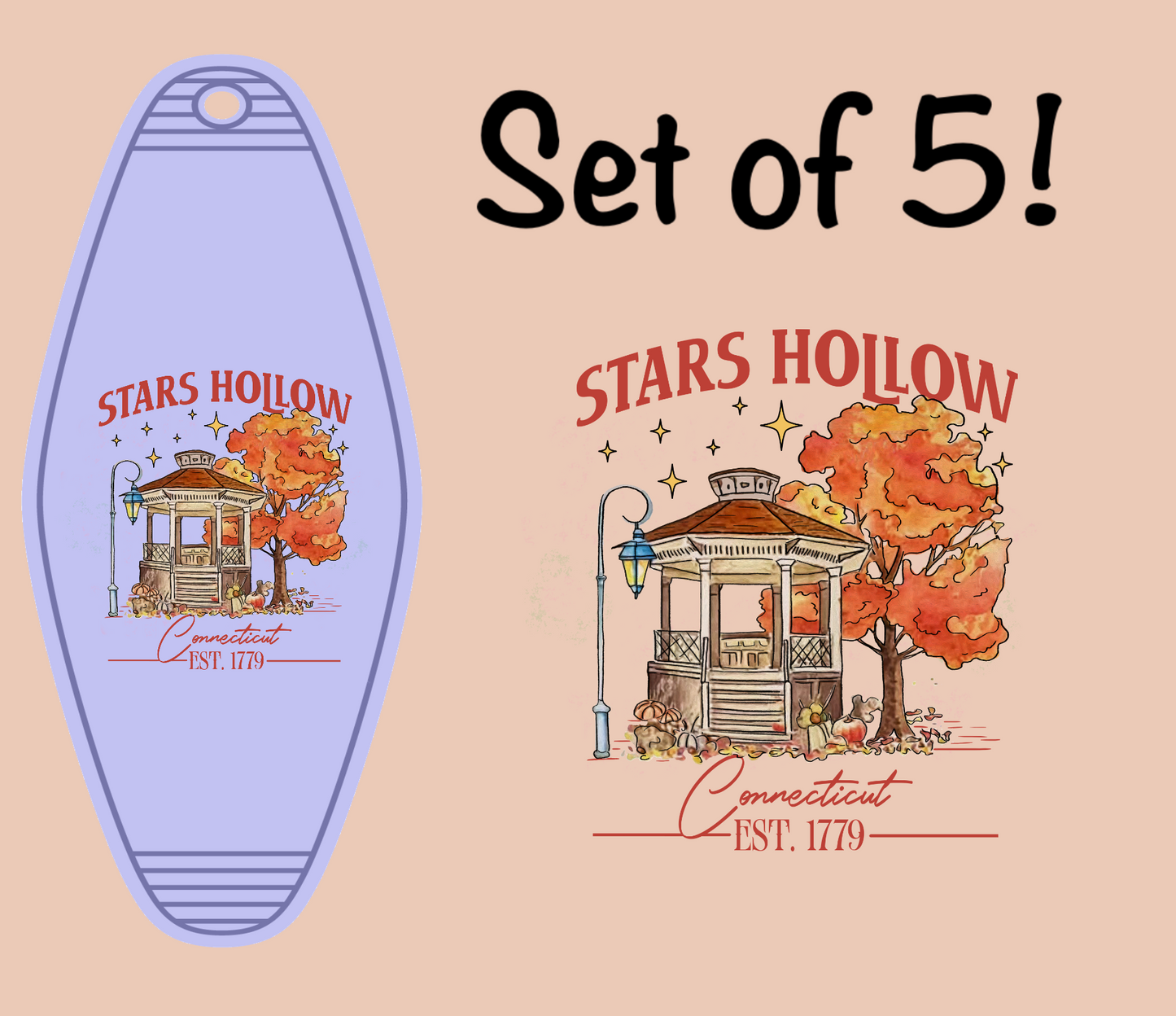 Stars H Est. 1779 UV (MOTEL KEYCHAIN)