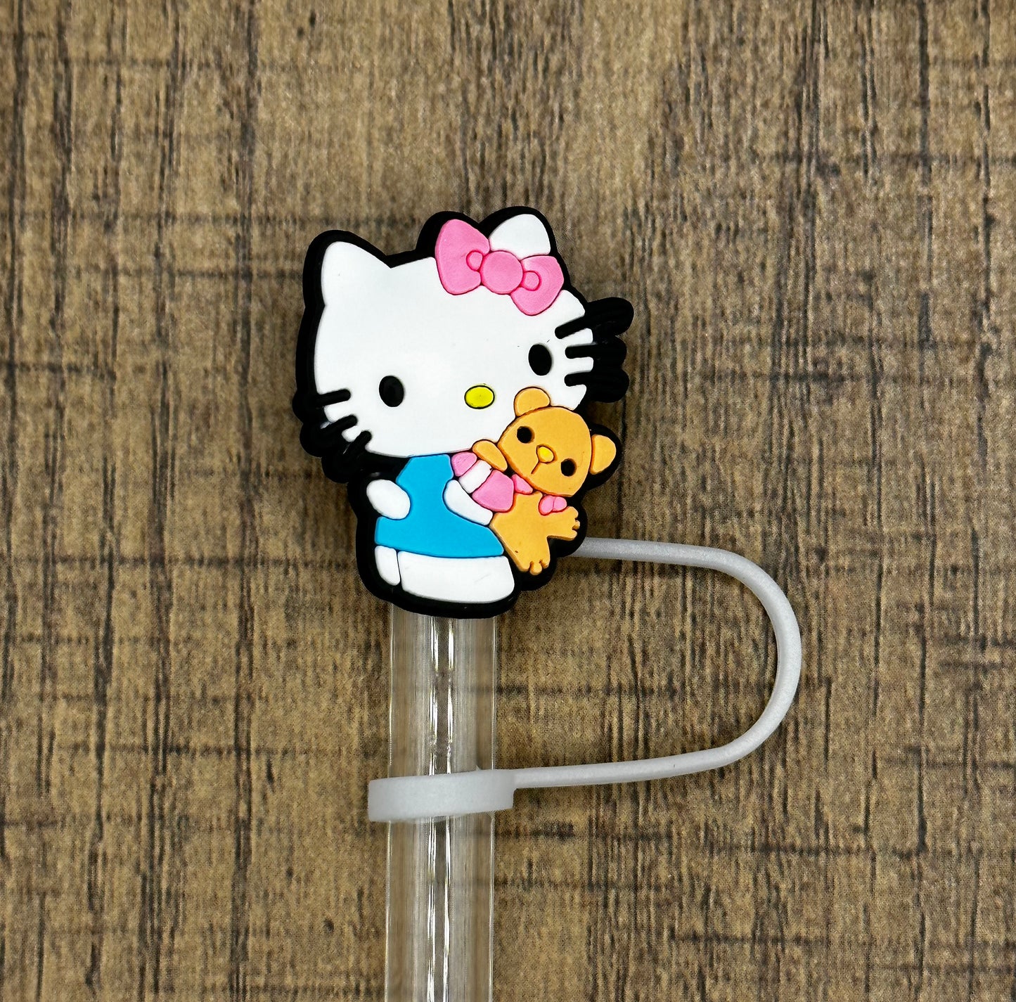Kitty and Bear Silicone Straw Topper