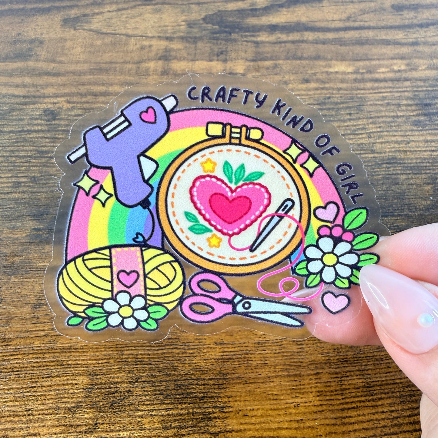 Crafty Kind of Girl Clear Vinyl 3” Double Sided