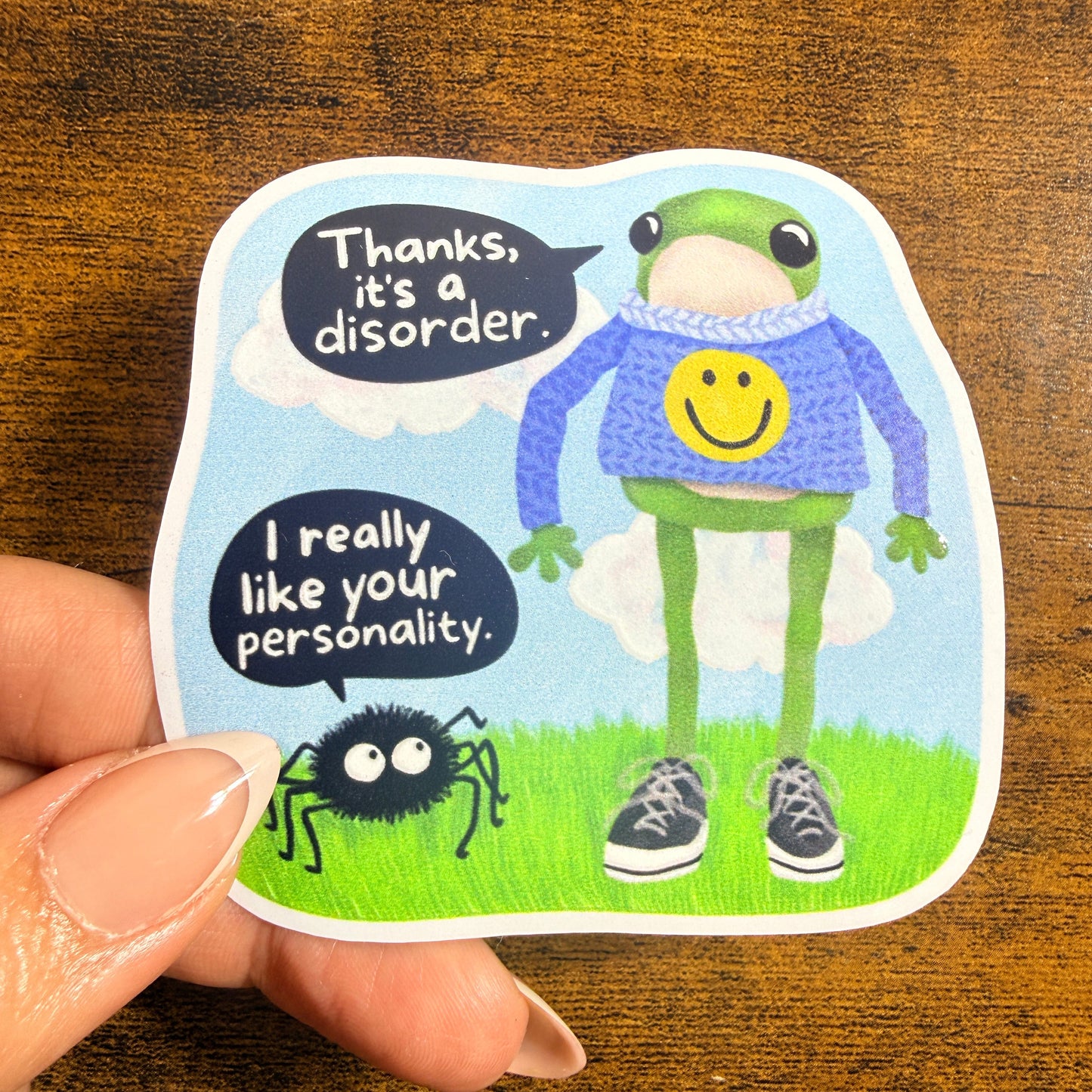 Thanks, It’s a Disorder White Vinyl Sticker 3”