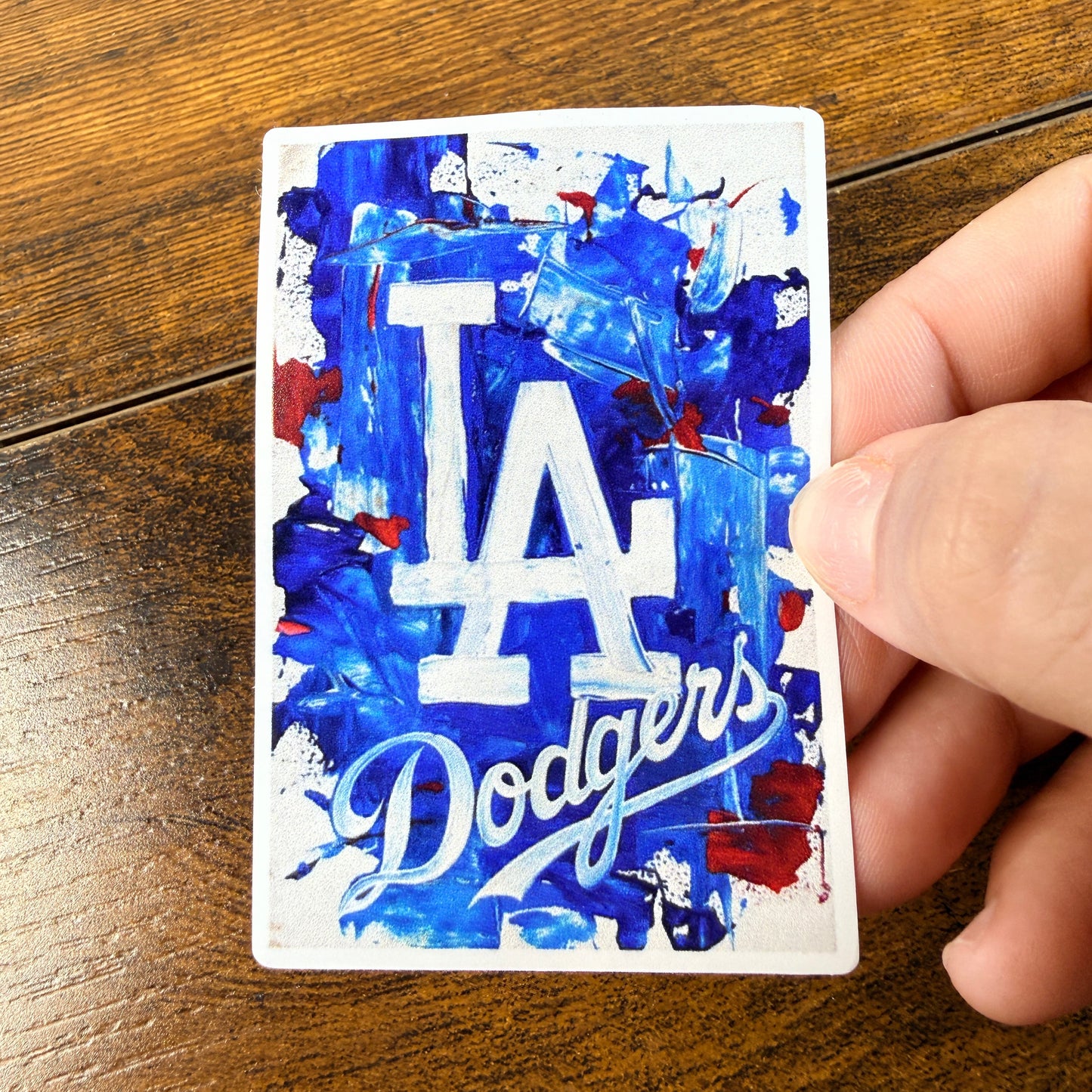 Painted LA White Vinyl Sticker