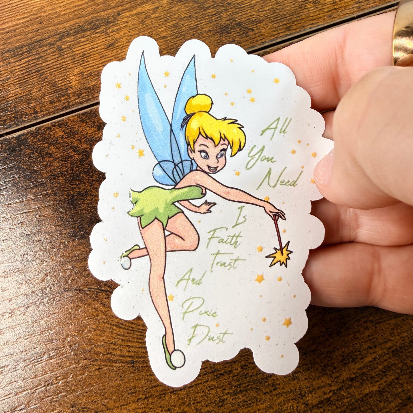 All You Need is Fairy White Vinyl Sticker