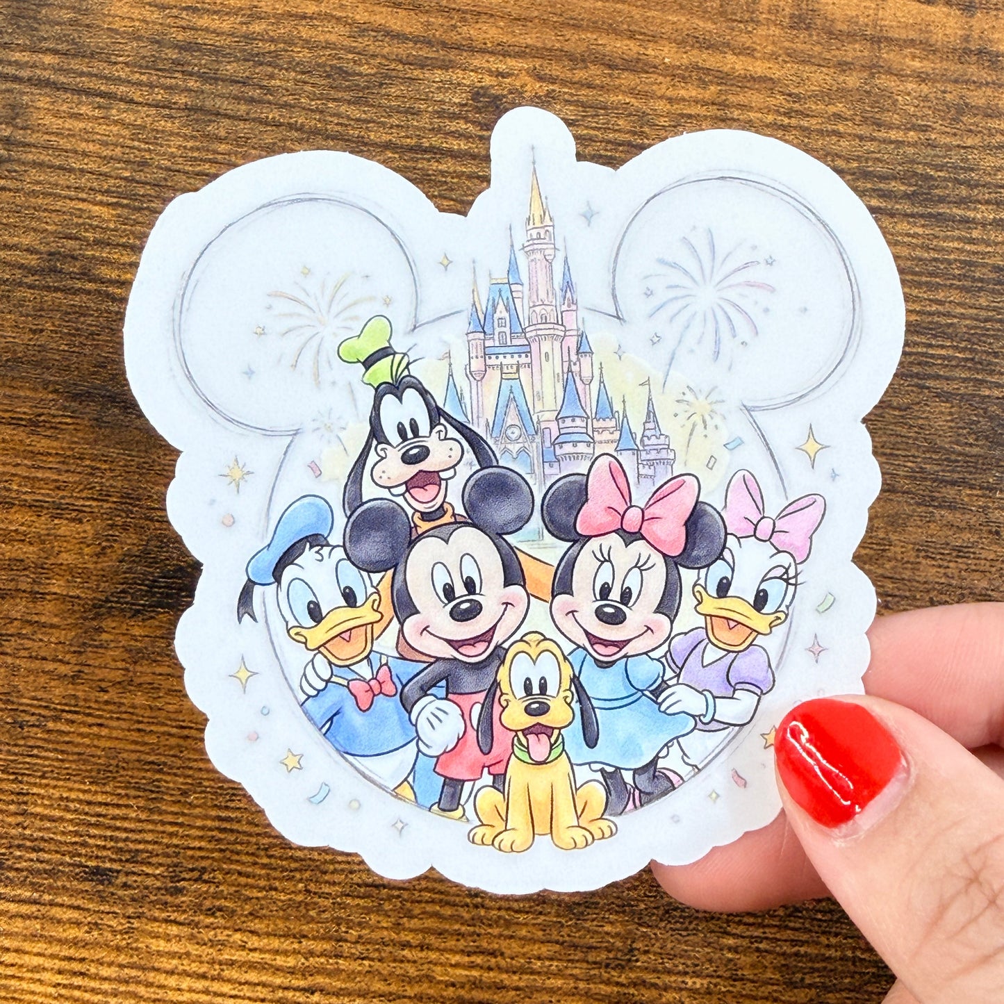 Mouse Friends Clear Vinyl Sticker 3”