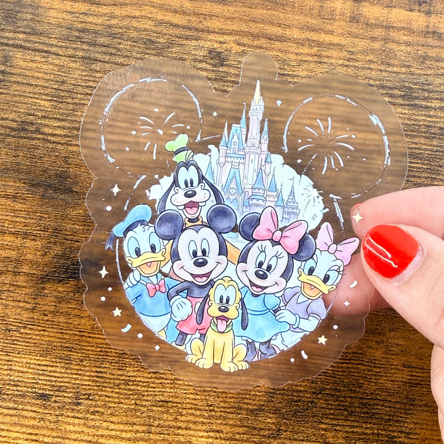 Mouse Friends Clear Vinyl Sticker 3”