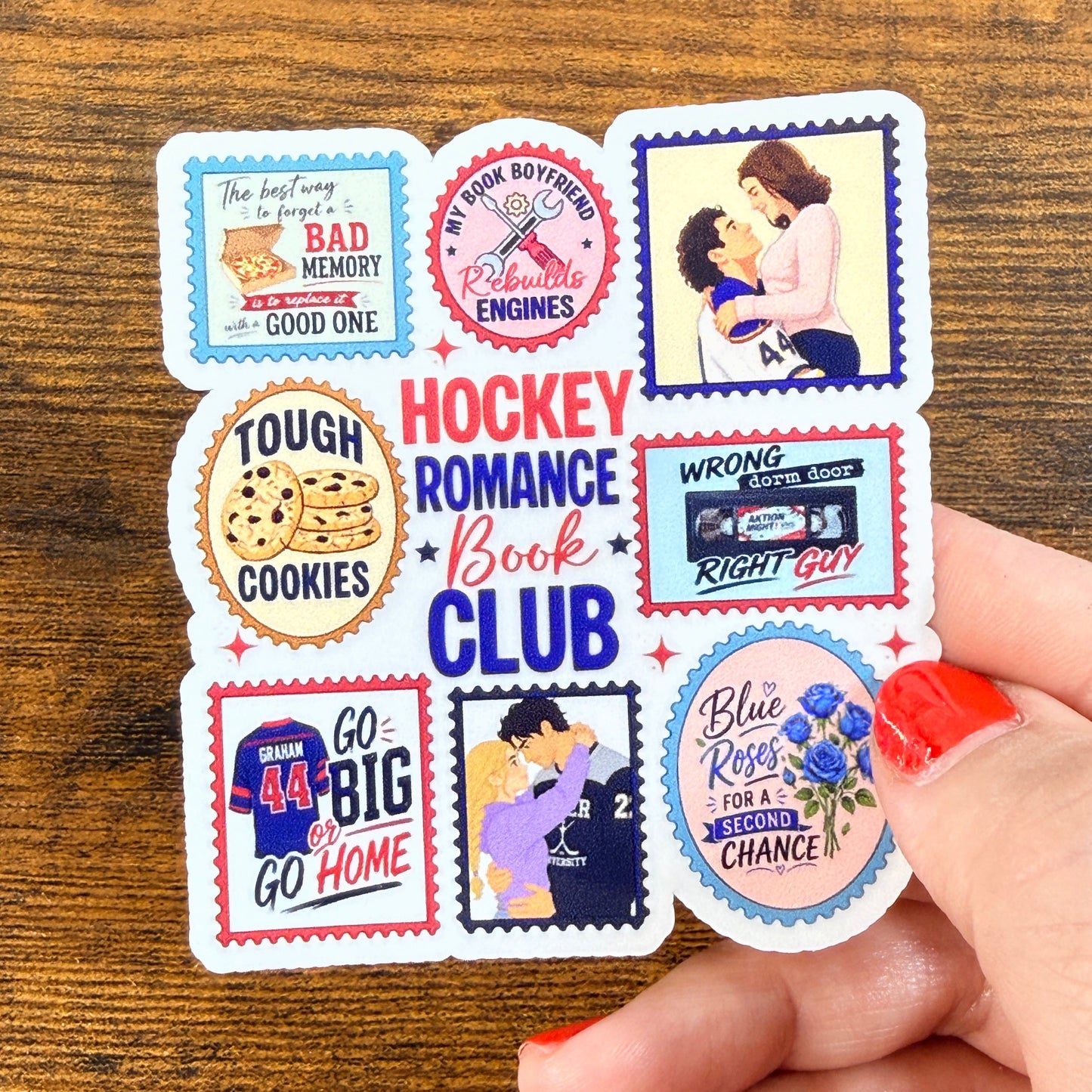Hockey Romance Club Clear Vinyl Sticker 3”