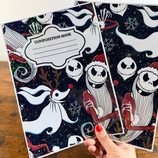 Nightmare Christmas Holographic Notebook Cover