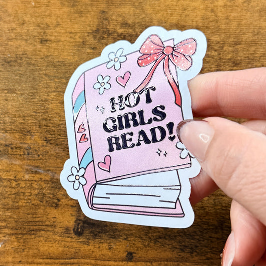 Hot Girls Read Vinyl Sticker