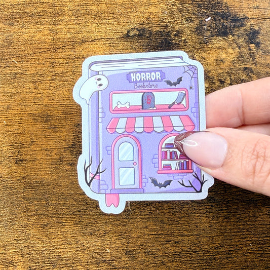 Horror Bookstore Book Vinyl Sticker 2.5"