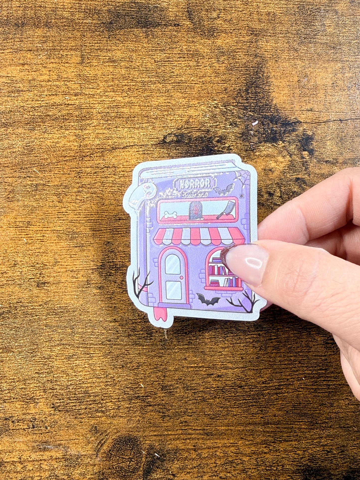 Horror Bookstore Book Vinyl Sticker 2.5"